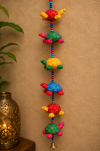 Load image into Gallery viewer, Multicolor Handmade Fabric Turtle Hanging – Decorative Wall Hanging (38”)