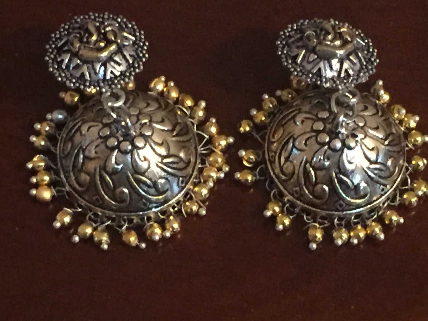Silver & Gold Polish Earrings