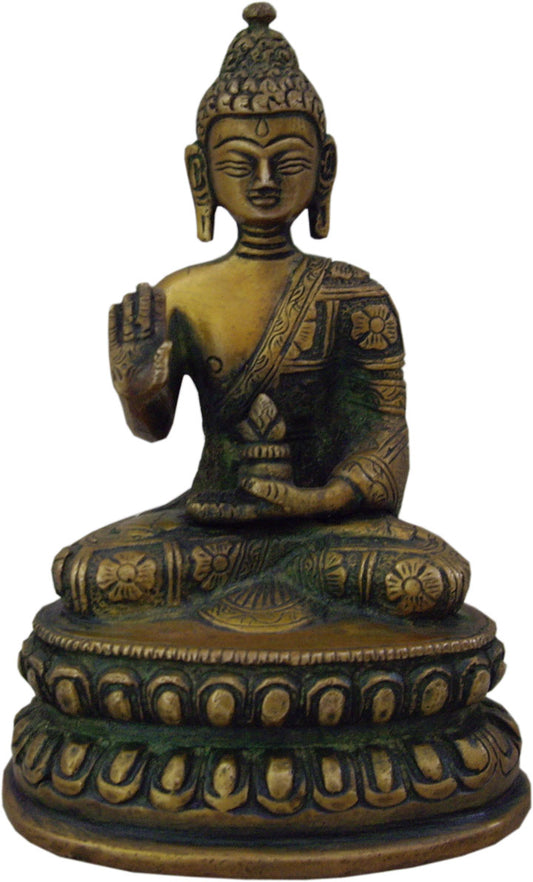 Peaceful Buddha in Brass (Handicraft)