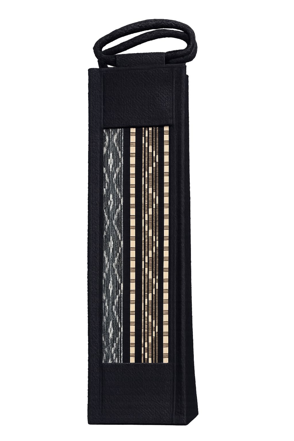Sturdy Jute Black Wine Bag Holder