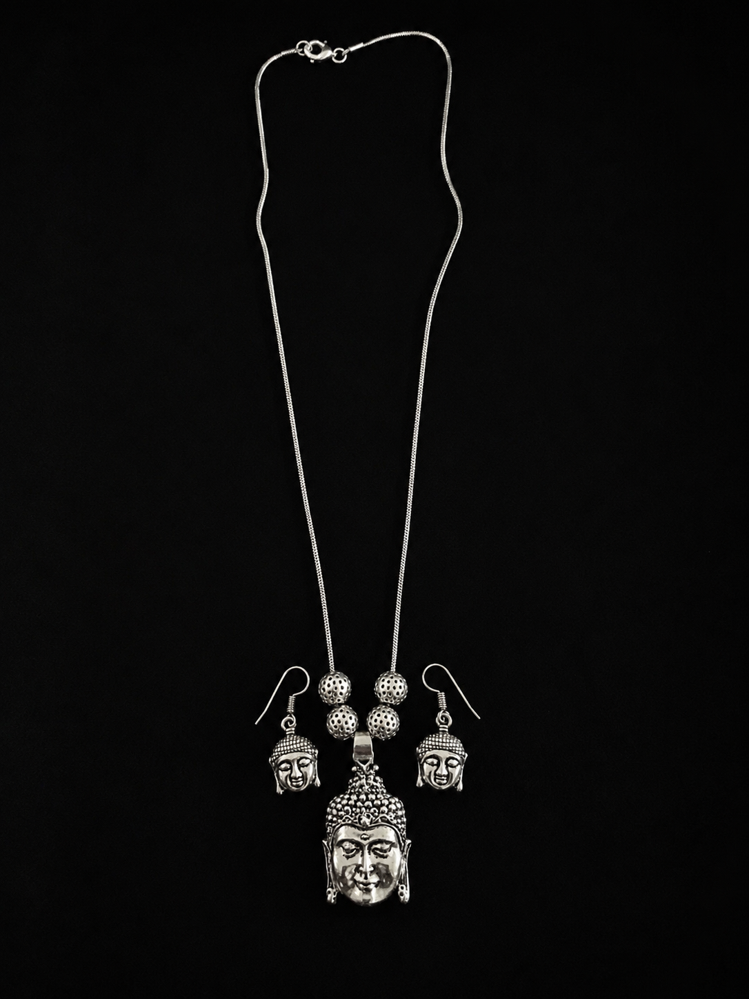 Buddha Necklace with Earrings