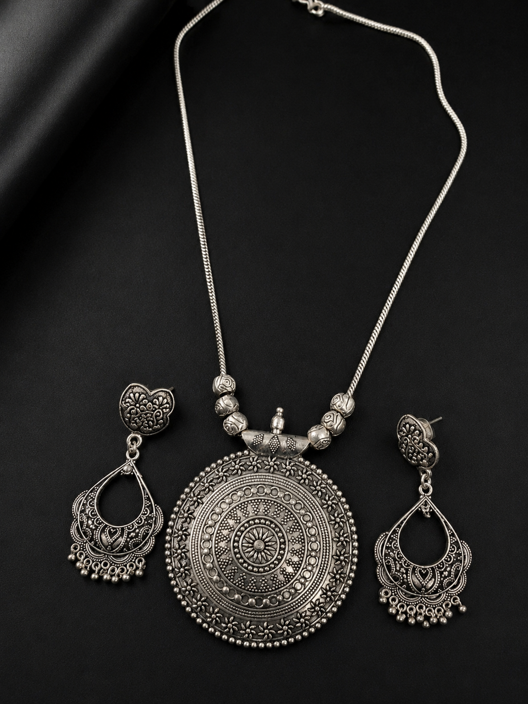 Mandala Necklace with Earrings