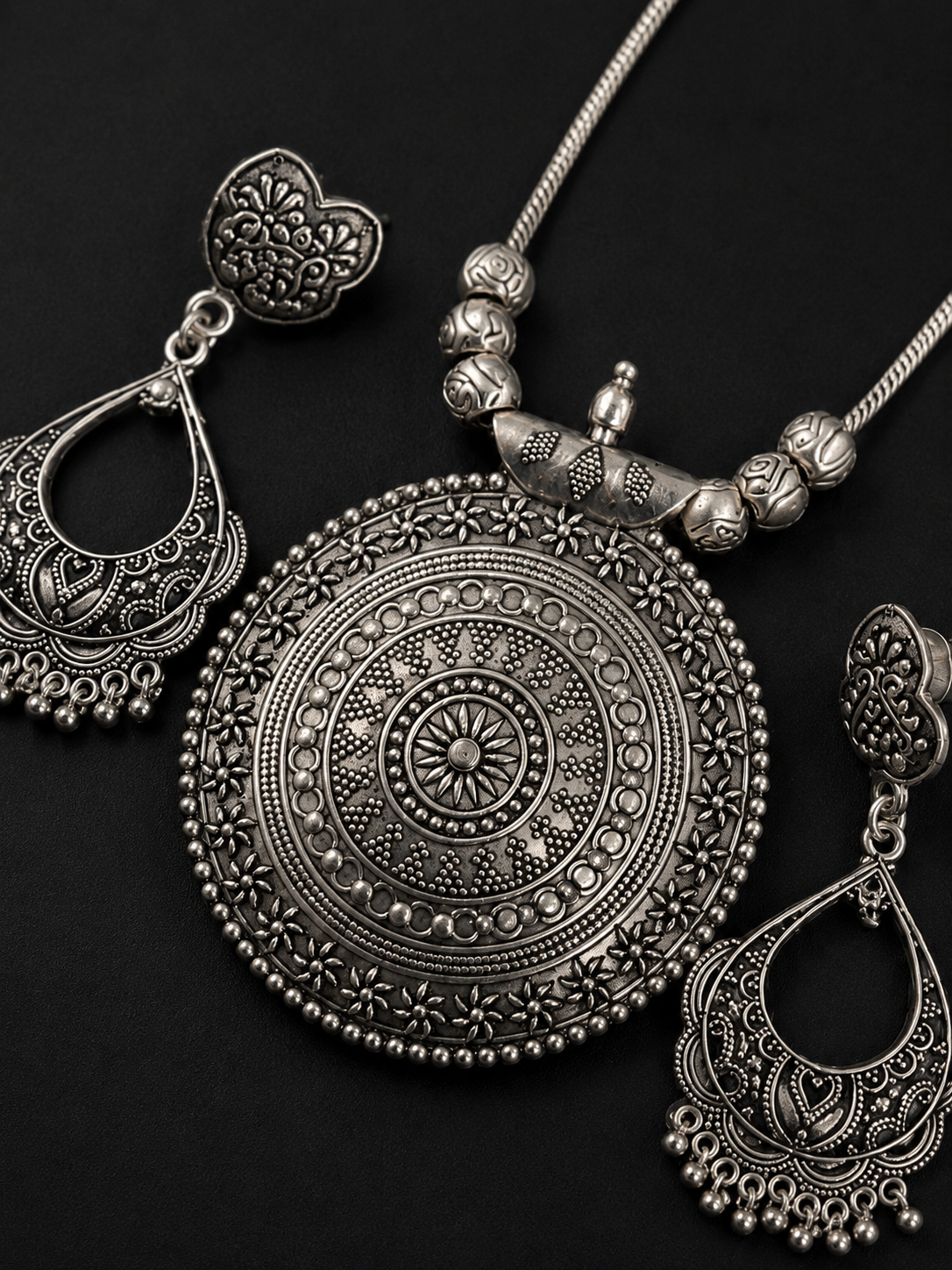 Mandala Necklace with Earrings