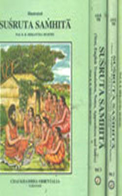 Susruta Samhita - ILLUSTRATED   (Set of 4 Vols. Bound in 3 Books)