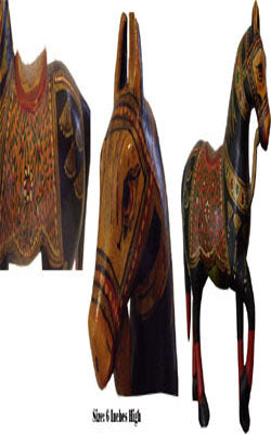 Painted Wood Horse (Handicraft)